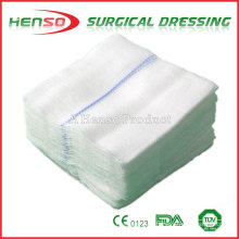 Henso Médico Desechable Quirúrgico Absorbente Plegado Gasa Algodón Pad